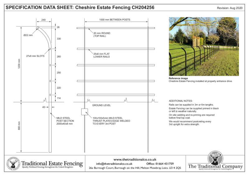 Cheshire Estate Fencing NBS Source