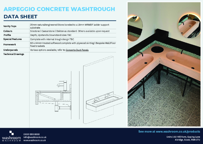 Arpeggio Concrete Washtrough