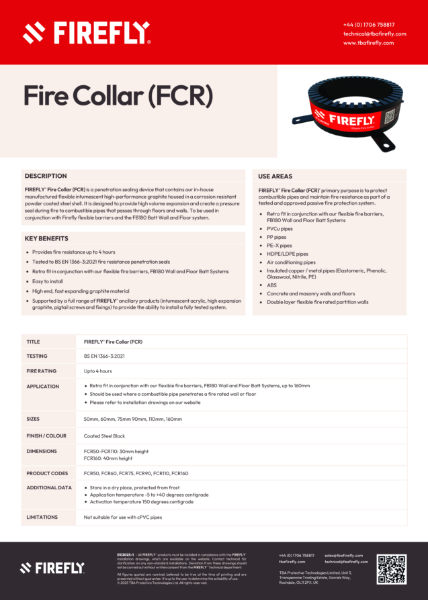 Fire Collar FCR Data Sheet