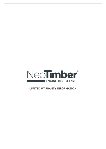 NeoTimber Composite Decking Warranty Information