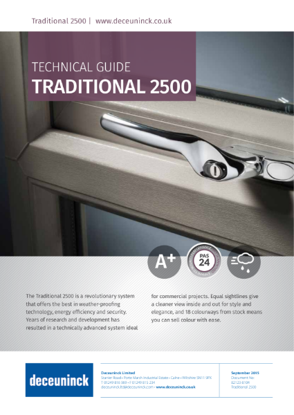 01. Traditional 2500 Storm Casement Window Datasheet