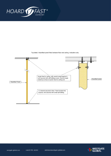 Hoardfast Soundscreen Floor-to-Ceiling - Technical Drawings