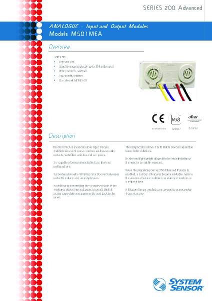 Morley-IAS Addressable - Input and Output Modules