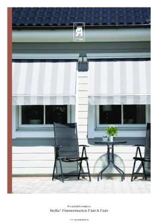 StyRa Produktblad Fonstermarkis F320-F220