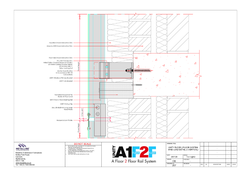 UNITY FLOOR 2 FLOOR SYSTEM
WIND LOAD DETAIL 2 (VERTICAL)