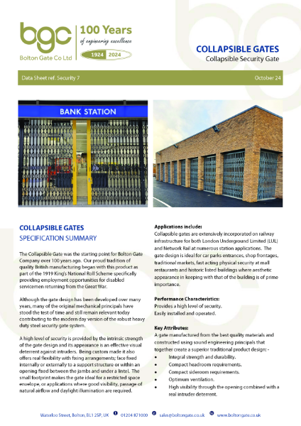 Collapsible Gates | Bolton Gate Company | NBS Source