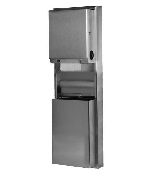 Surfaced-Mounting Convertible Paper Towel Dispenser/ Waste Receptacle B-39619