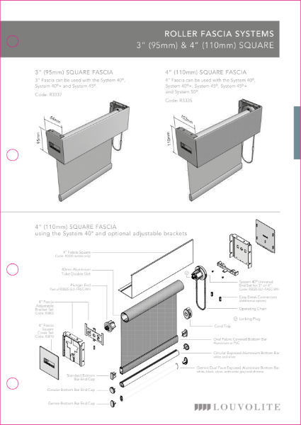 Roller Fascia System - Square Technical Spec