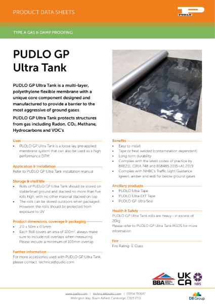 PUDLO GP Ultra Tank Technical Datasheet