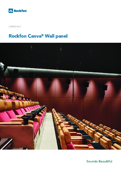 Rockfon® Canva™ Wall Panel - Product Data Sheet