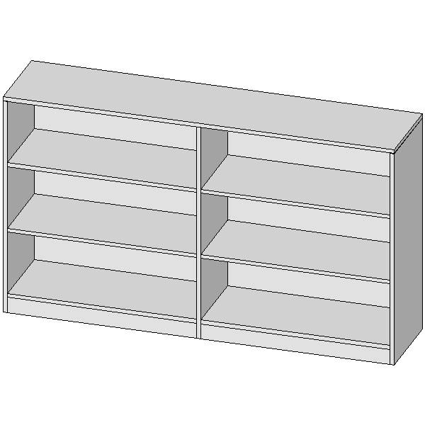 Half Height Double Shelving Unit