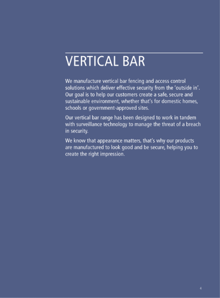 Vertical Bar Fencing