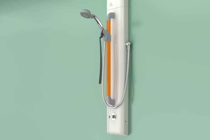 Shower Assembly with Timed Flow Control, Riser Rail, Hose and Three Function Handset (incl. ILTDU)