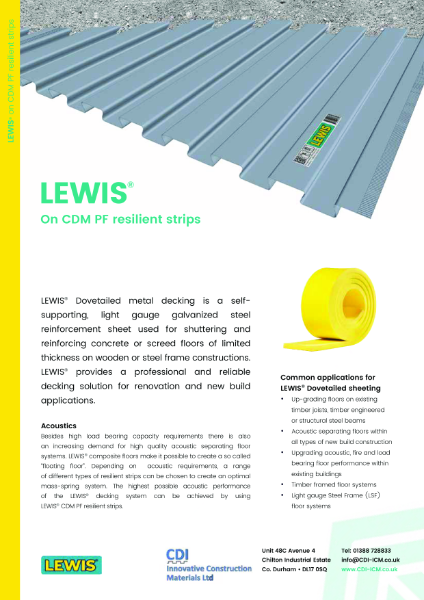 Lewis Deck on PF resilient strips