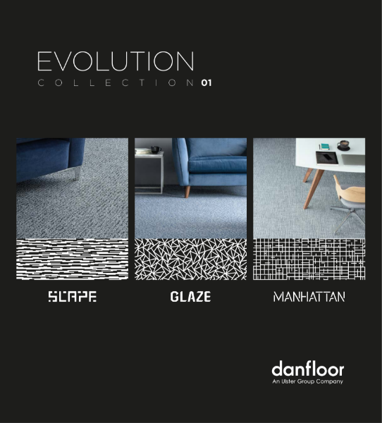 Evolution Carpet Collection: Glaze, Manhattan and Scape