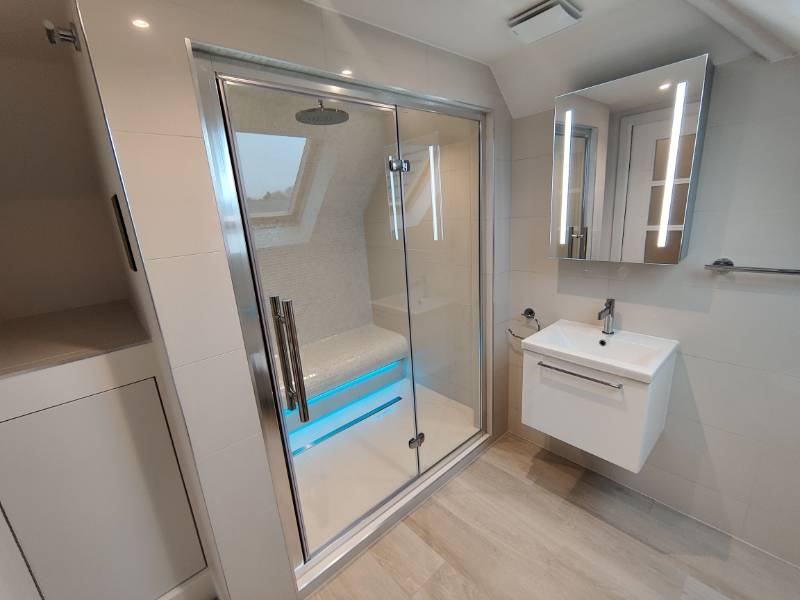 Bathroom refurbishment - residential steam room