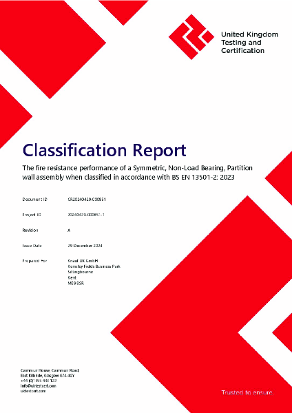 Fire Classification Report - ICB-70-055-6-2x15-SSP-2x25(229_90)-FCR