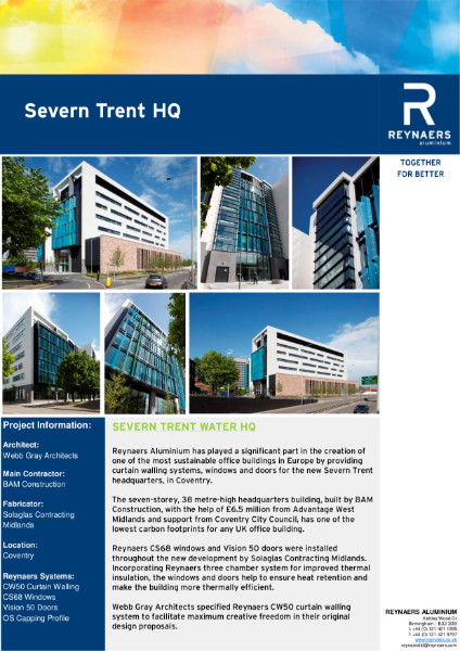 Case Study: Severn Trent HQ, featuring aluminium windows, doors and curtain walls