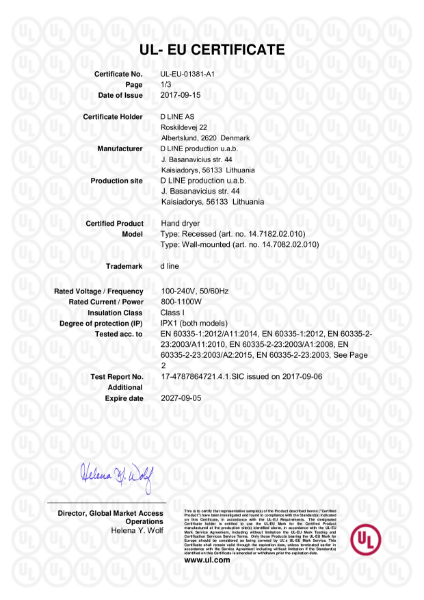 QA Certificate