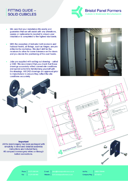 Cubicle Fitting Guide