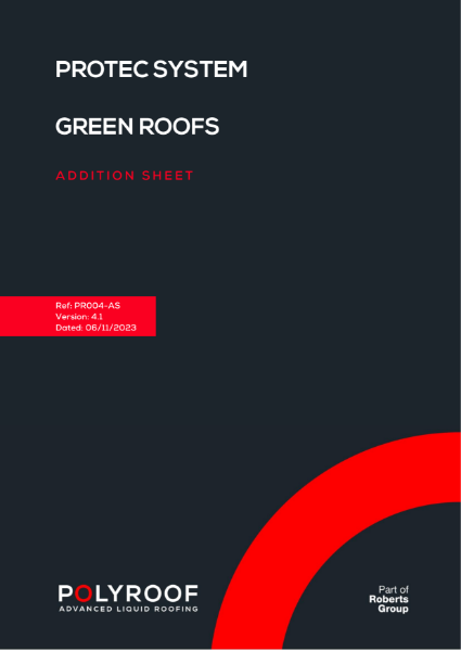 Green Roof Addition Sheet - Protec
