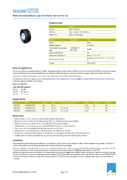 Tescon Invis Technical Datasheet