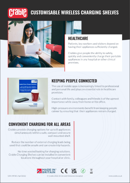 Crable Charging Shelf - Healthcare Flyer