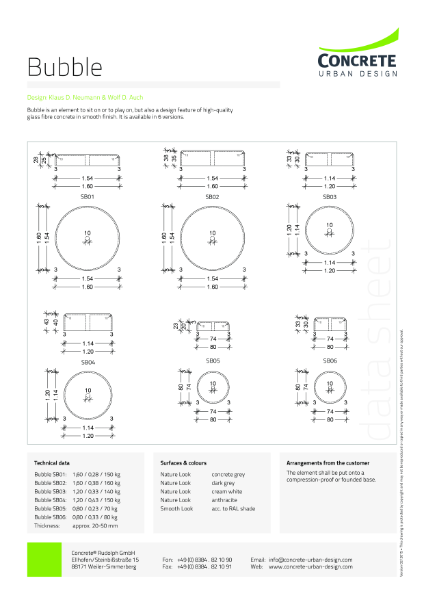 Bubble - Data Sheet