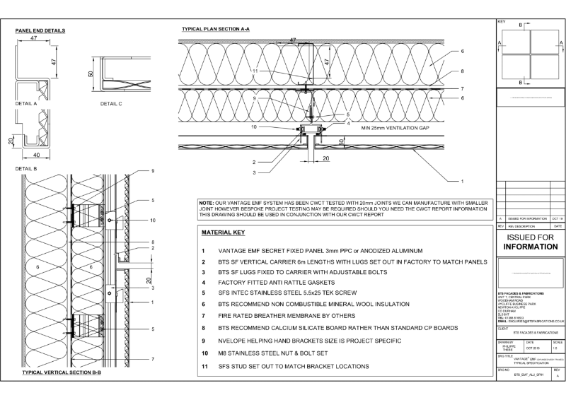 Vantage EMF Specification Drawing