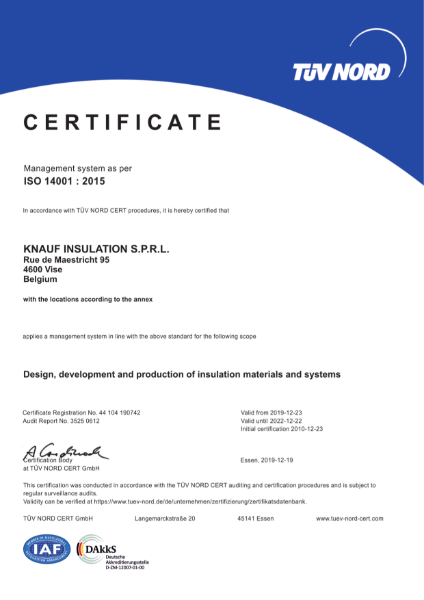 ISO 14001 Certificate