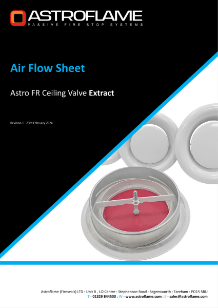 Astro FR Ceiling Valve (Extract - Air Flow)