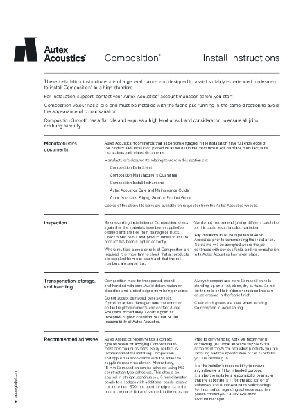 Composition Install Instructions