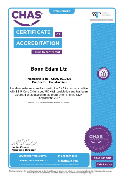 CHAS Certificate