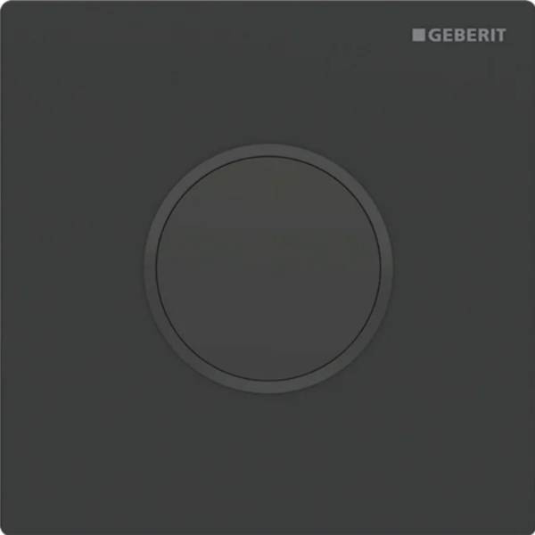 Geberit urinal flush control with electronic flush actuation, battery operation, Type 10 cover plate, round