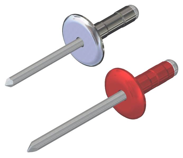 Large flange stainless steel rivets