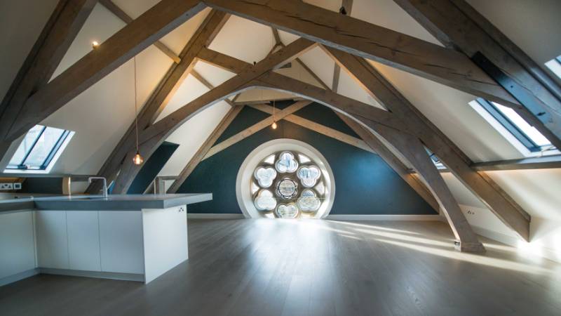 19th century restored church transformed into 5 unique luxury homes with new Clement steel windows and rooflights