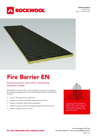 ROCKWOOL Fire Barrier EN Datasheet