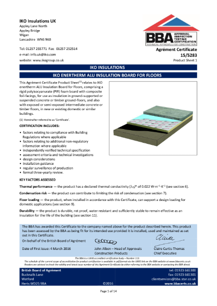 15/5283_1 IKO Enertherm ALU Insulation Board For Floors