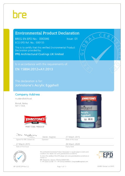 Environmental Product Declaration (EPD) : BREG EN EPD No.: 000046