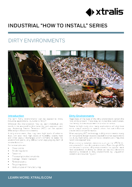 XTRALIS VESDA VLI - 'How to install' Aspirating Smoke Detection in Dirty Environments