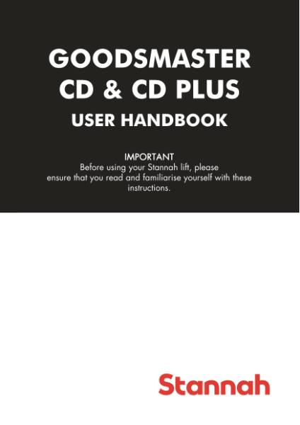 Stannah Goodsmaster CD & CD Plus User Manual