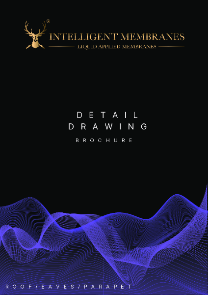 Detail drawings. Roof eaves parapet.