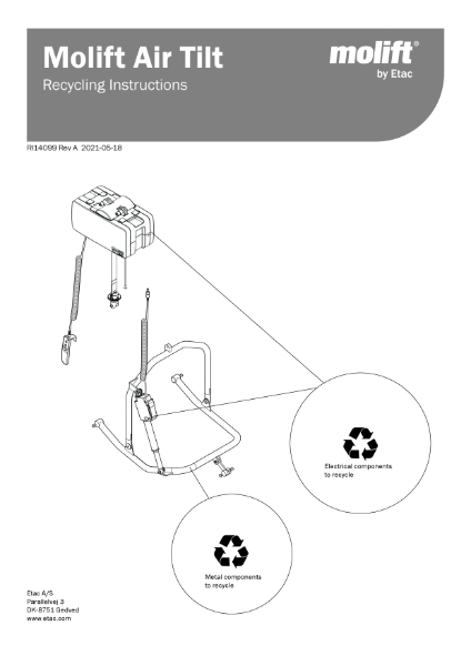 Molift Air Tilt recycling instructions