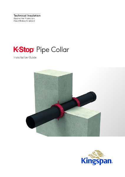 Kingspan K-Stop Pipe Collar Installation Guide