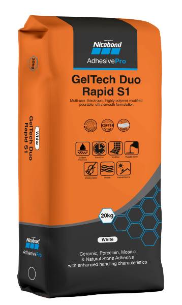 Nicobond GelTech Duo Rapid S1 - Wall and Floor Tile Adhesive