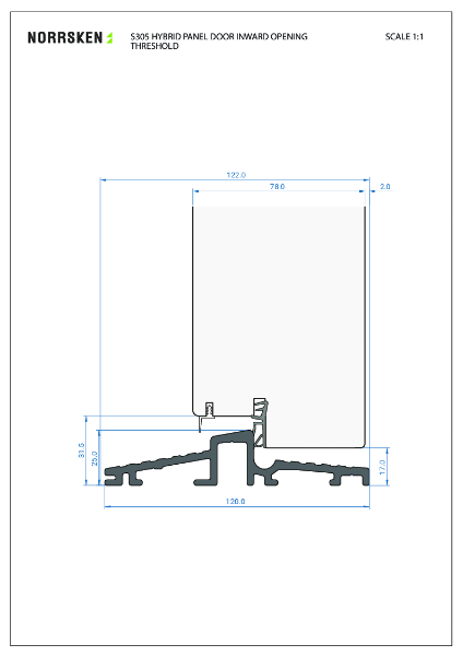 Inward Opening Alu-Clad Panel Door (S305A)