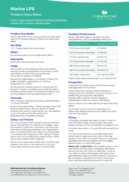 Marine LP8 - Product Datasheet