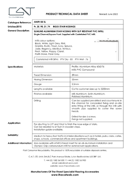 AN59/55 SL with Castallated Infill