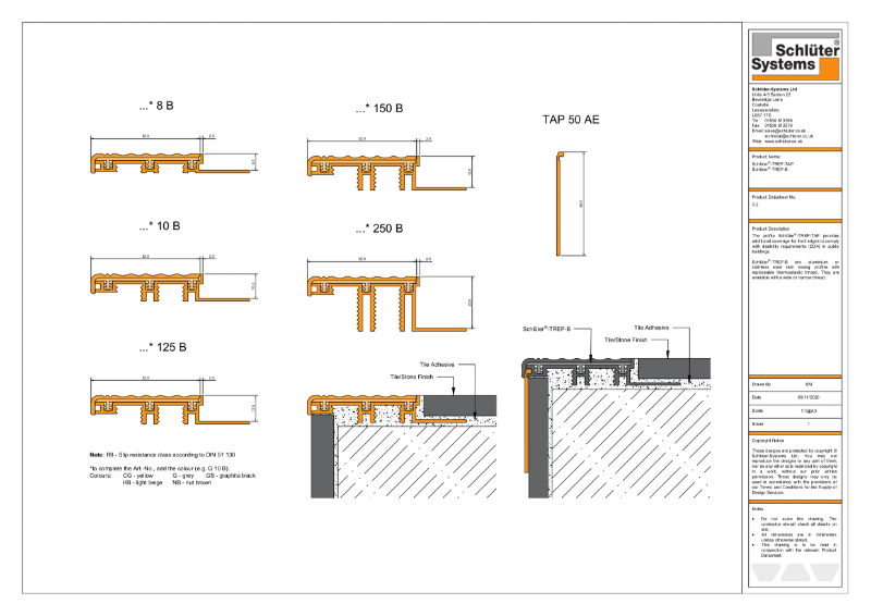 Schlüter®-TREP-TAP - Technical Drawing