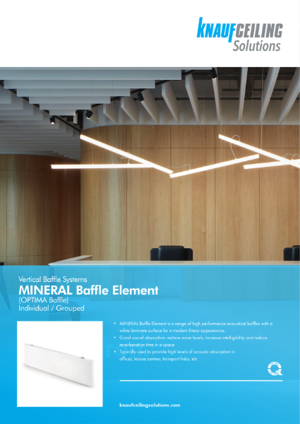 Mineral Baffle Element Data Sheet